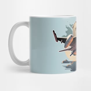 Cartoon fighter plane Mug